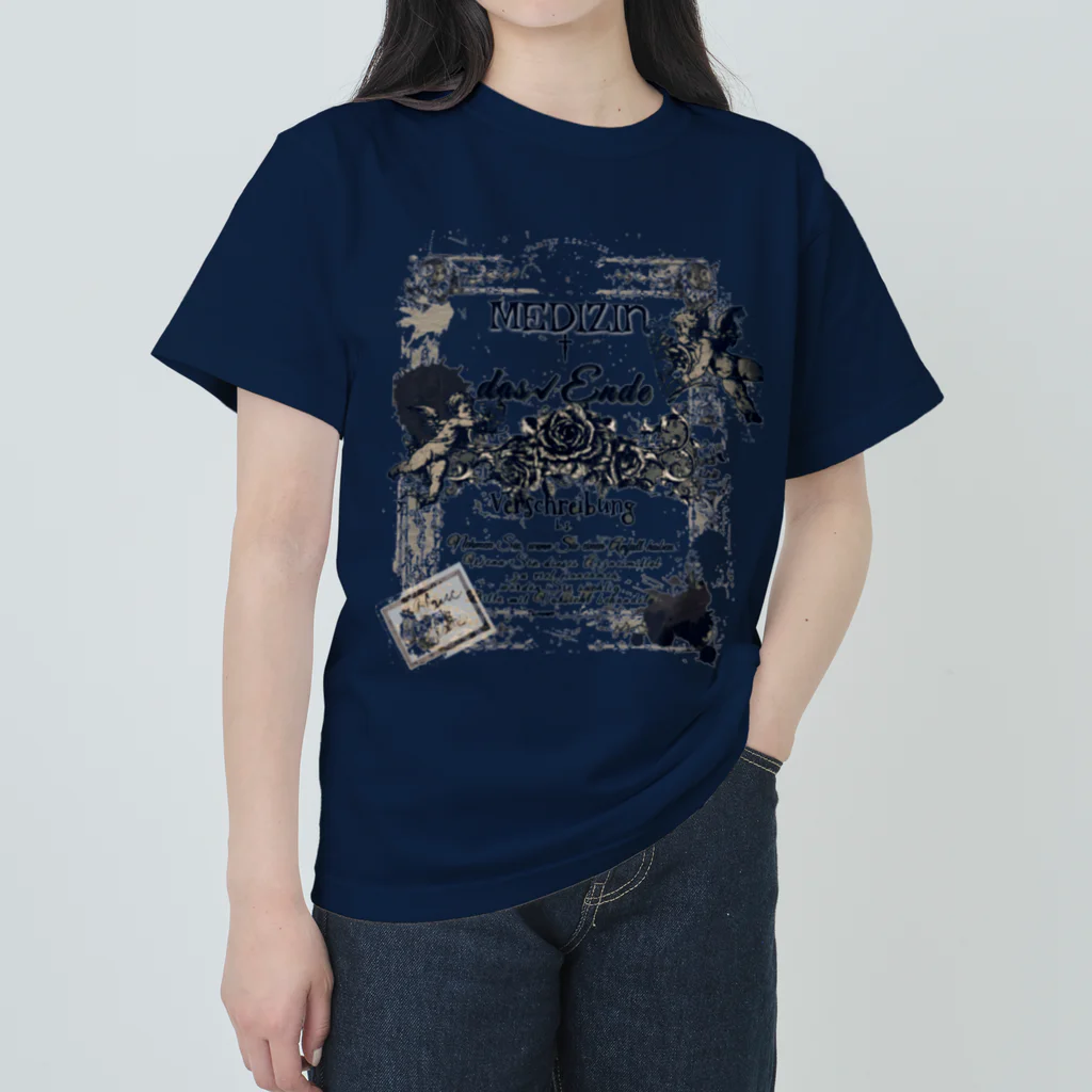 dasEnde+CLOSET(ダスエンデ+クローゼット)の薔薇と天使達 ヘビーウェイトTシャツ