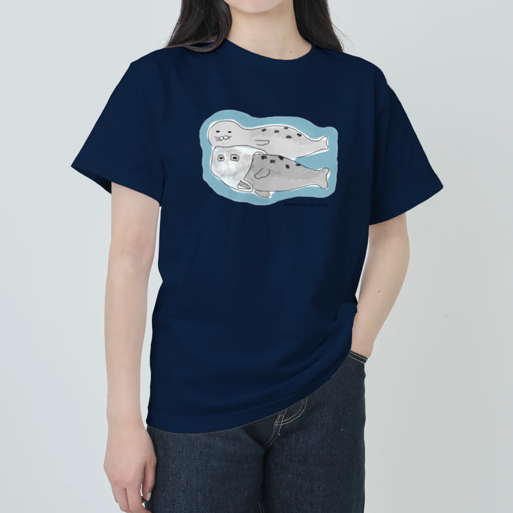 Beautiful Earthのフクロアザラシ Heavyweight T-Shirt