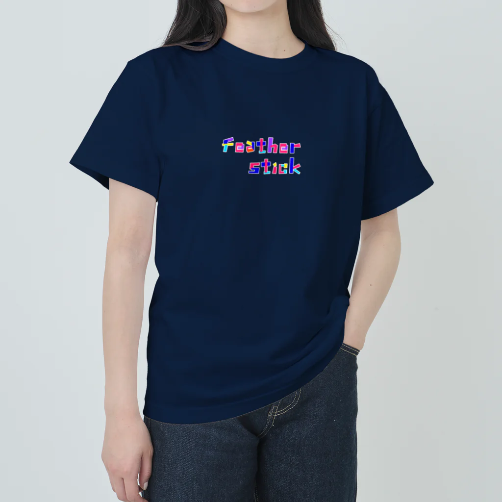 Feather stick-フェザースティック-のフェザースティック　文字ロゴ　 ヘビーウェイトTシャツ