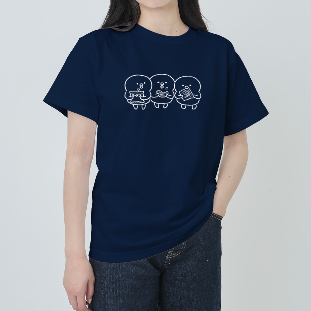 mindwaveincのぴよこ豆(即席ラーメンをかじる･トリオ) Heavyweight T-Shirt