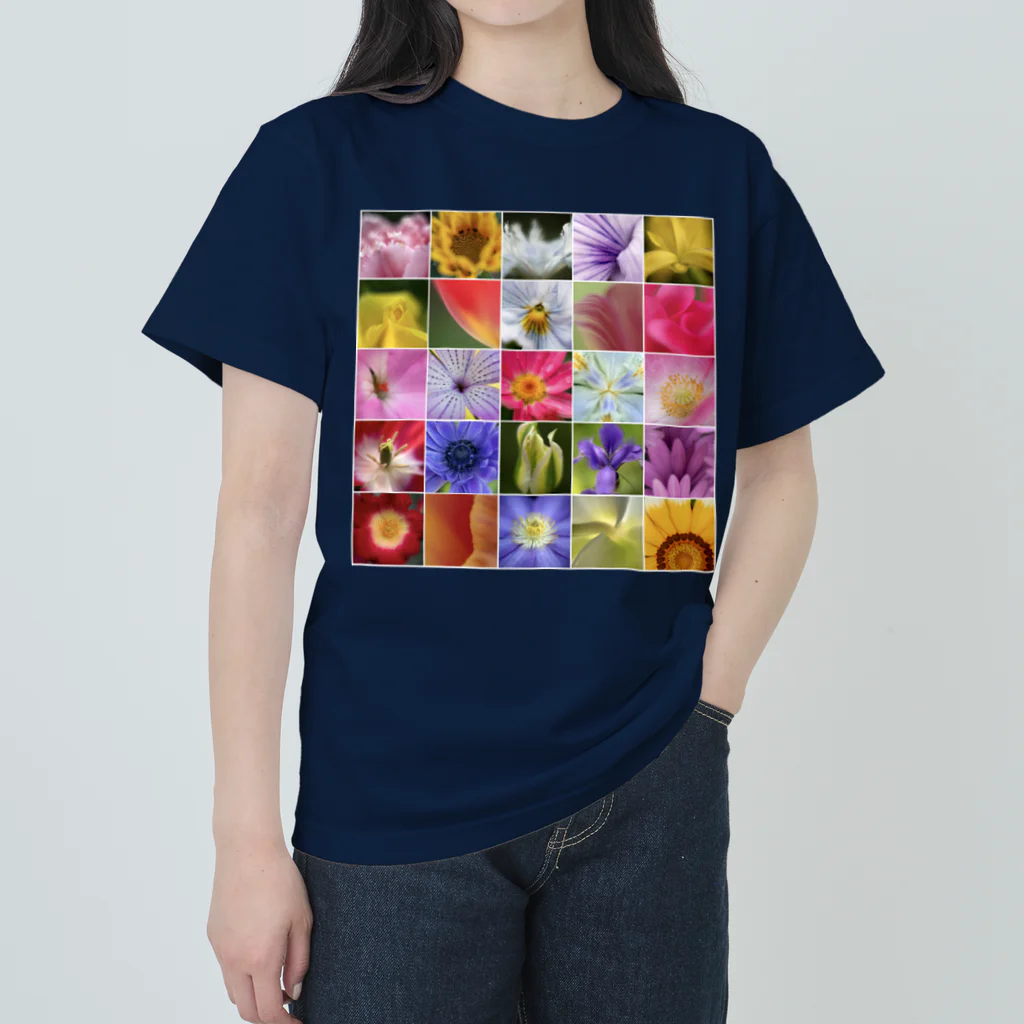 ReijiK_Studioの花、花、花 ヘビーウェイトTシャツ