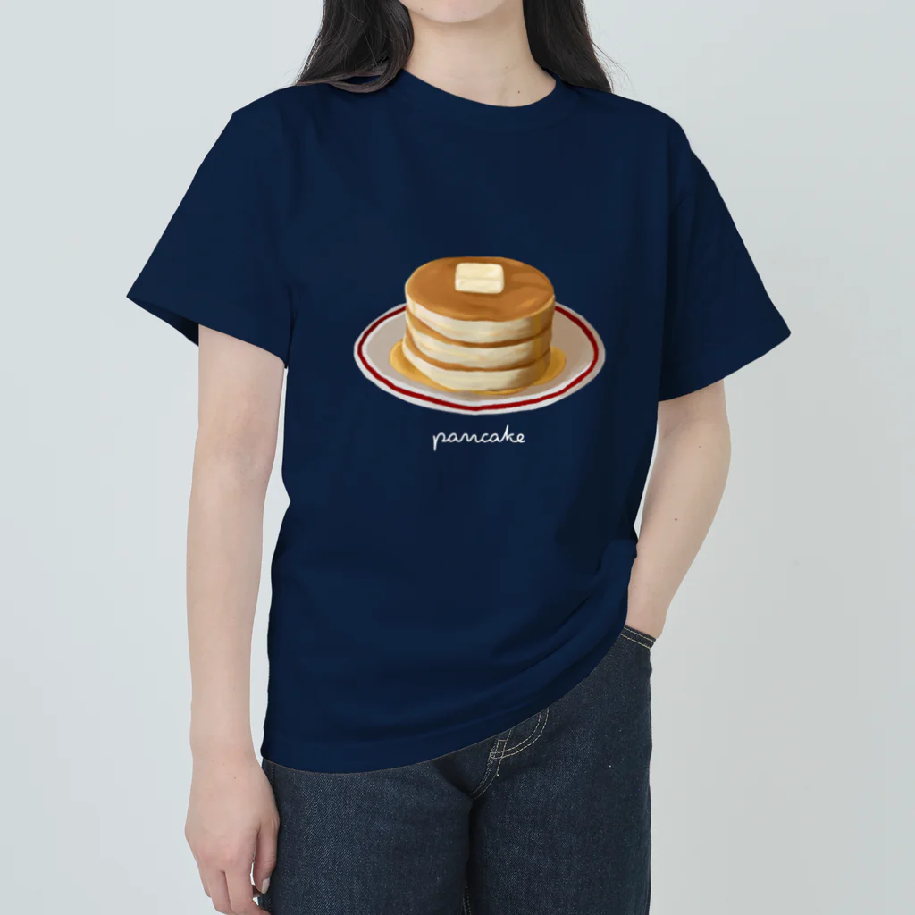 なすびの懐かしのパンケーキ(文字色ホワイト) Heavyweight T-Shirt