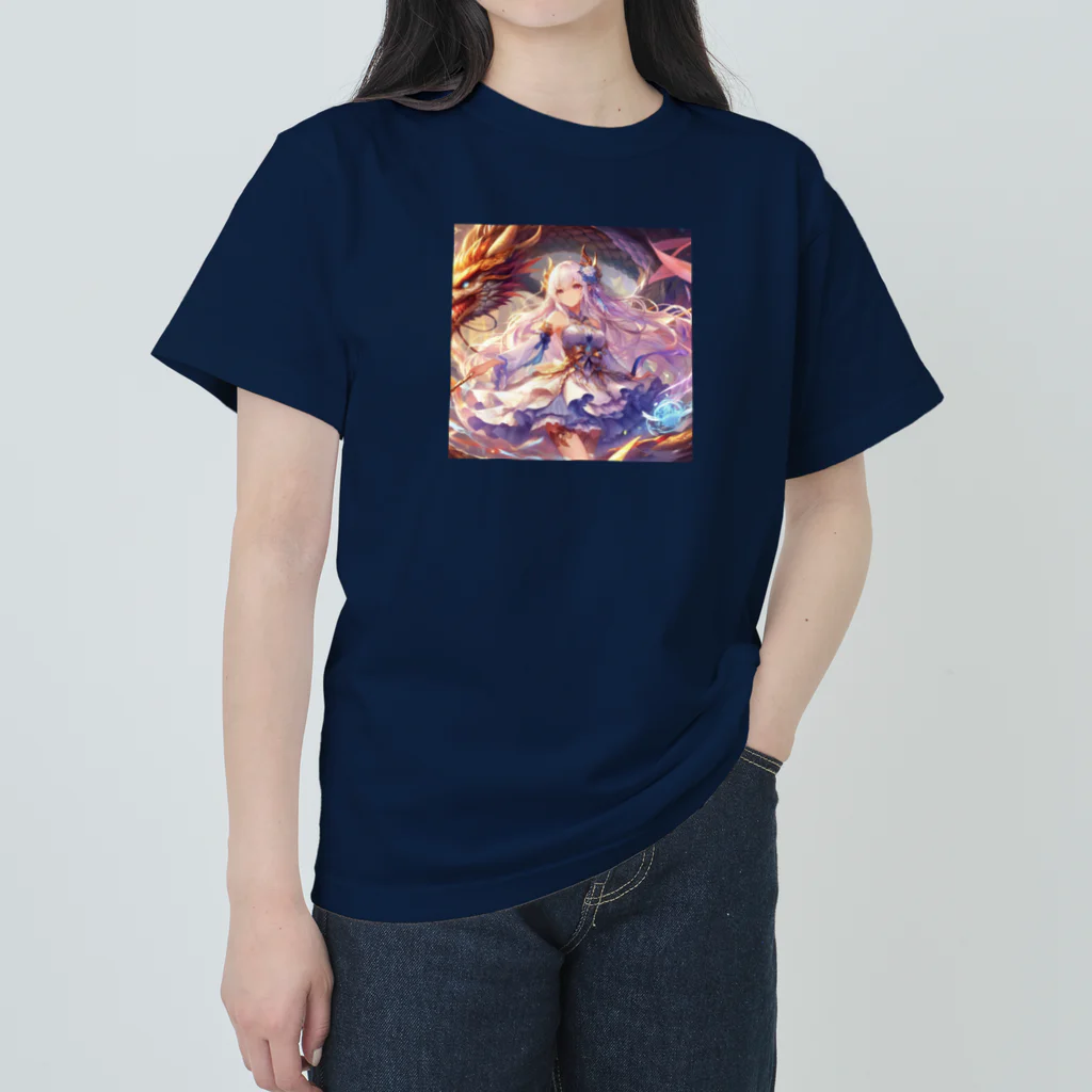 終わらない夢🌈の魔法を操る少女と守護龍✨シリーズ① Heavyweight T-Shirt