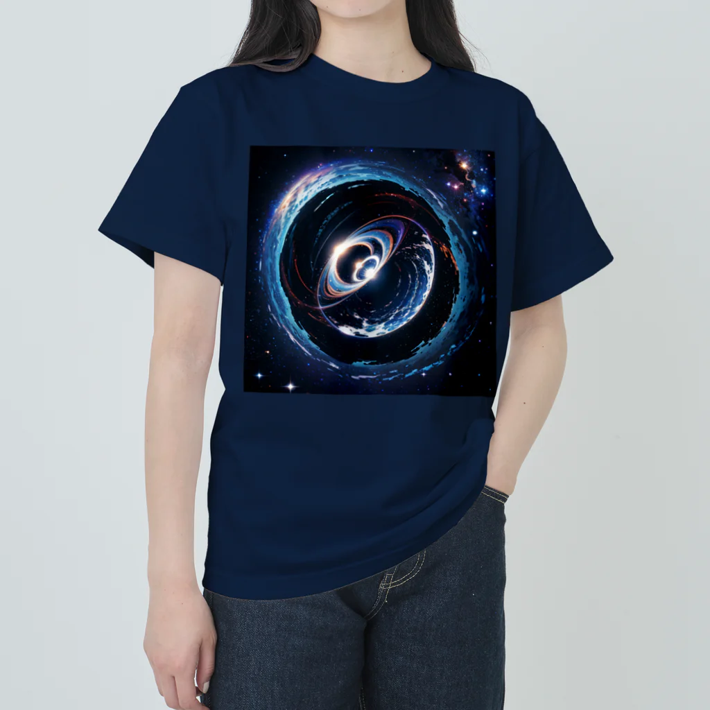 紅藤コミミズクの螺旋宇宙 ヘビーウェイトTシャツ