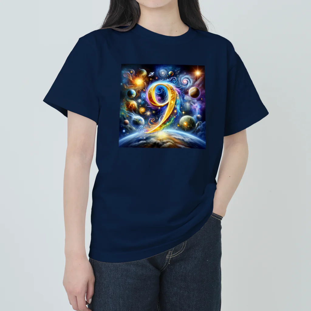 Super_Bluemoonの神秘的な数字 No.9🎵 ヘビーウェイトTシャツ