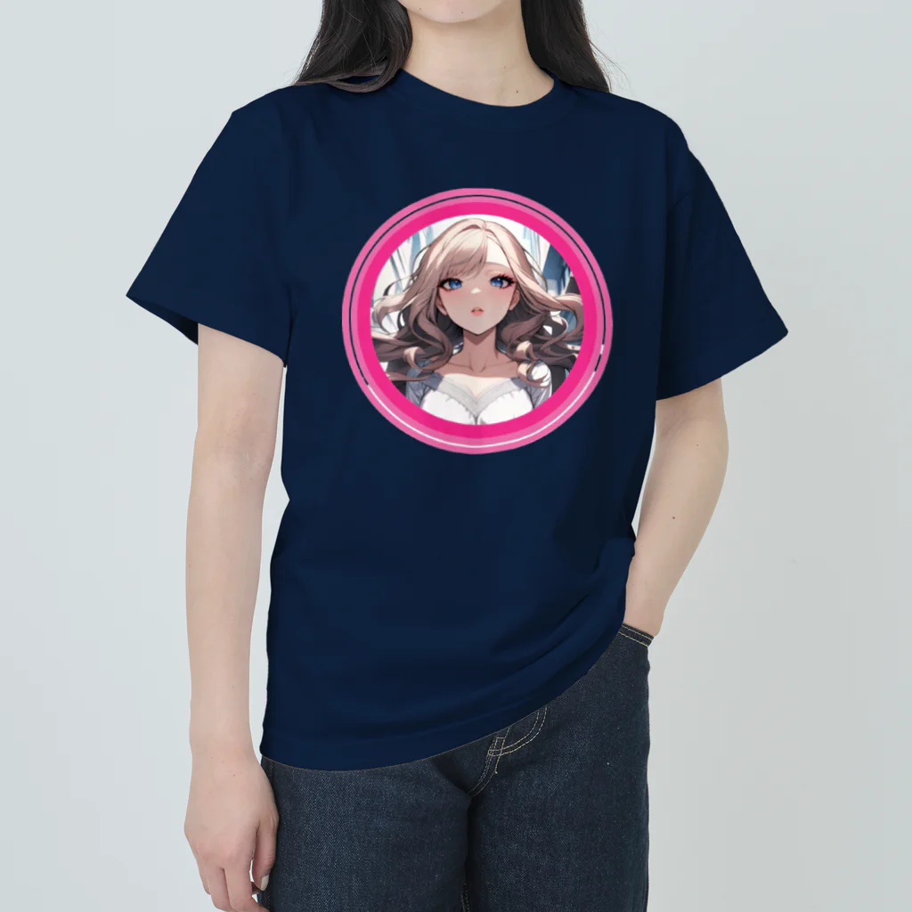 AI Girls Creationの近未来美少女💖 ヘビーウェイトTシャツ