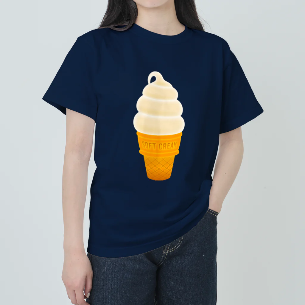 ☀️ひなたぼっくすの🍦光るソフトクリーム ヘビーウェイトTシャツ