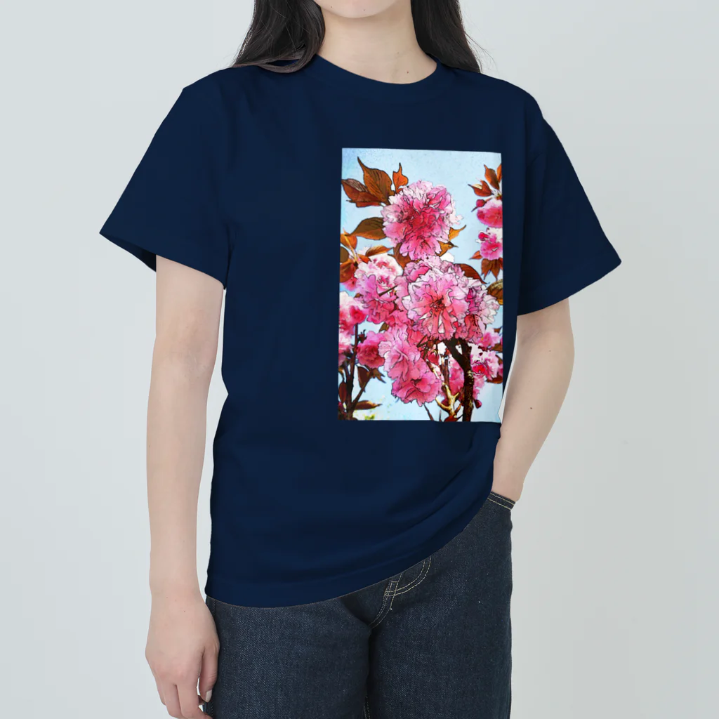 LalaHangeulの八重桜 ヘビーウェイトTシャツ