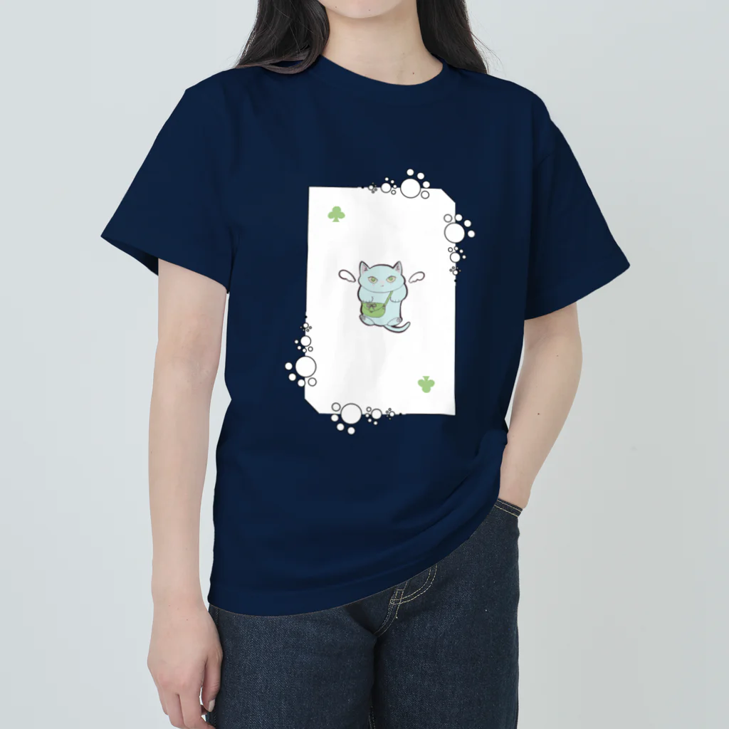 いろはにゃんこ堂のにゃんこトランプ♧(つばさ猫さん) ヘビーウェイトTシャツ