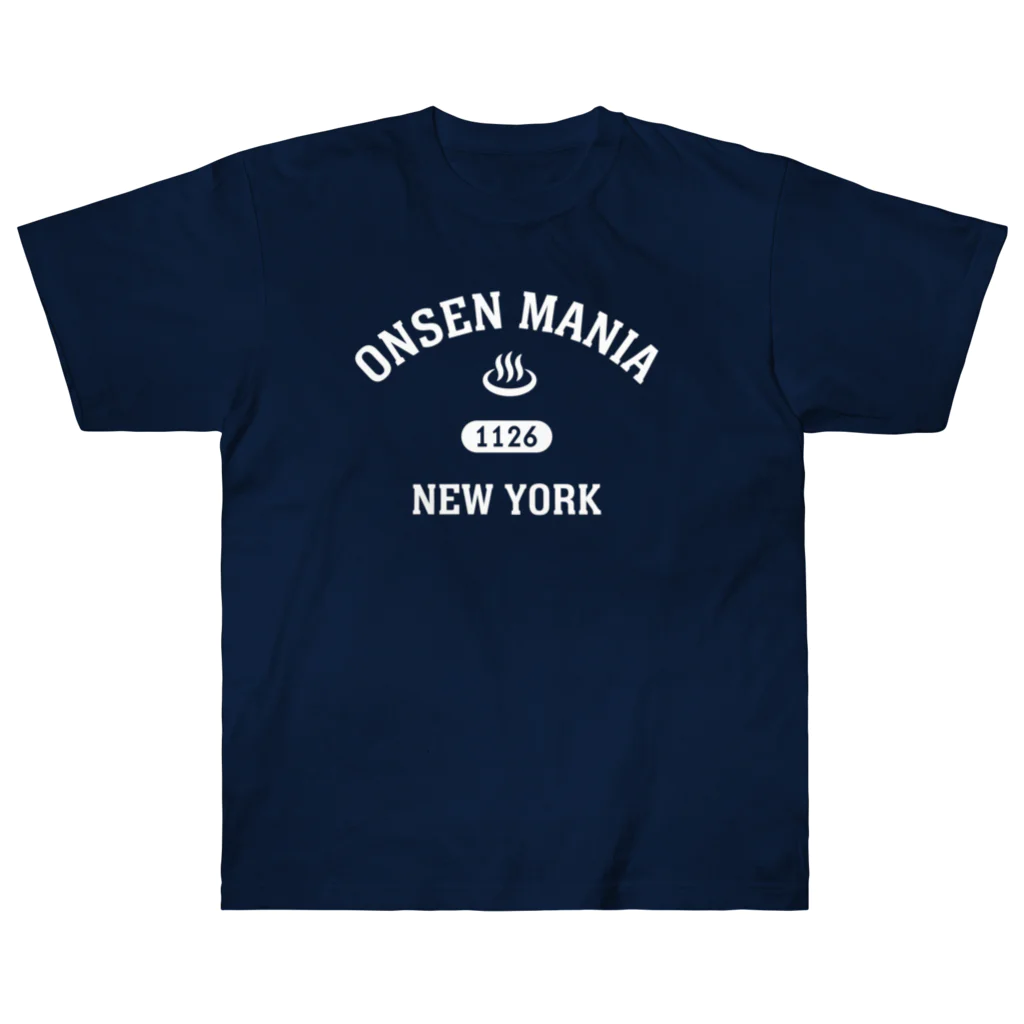 kg_shopのONSEN MANIA (ホワイト) ヘビーウェイトTシャツ