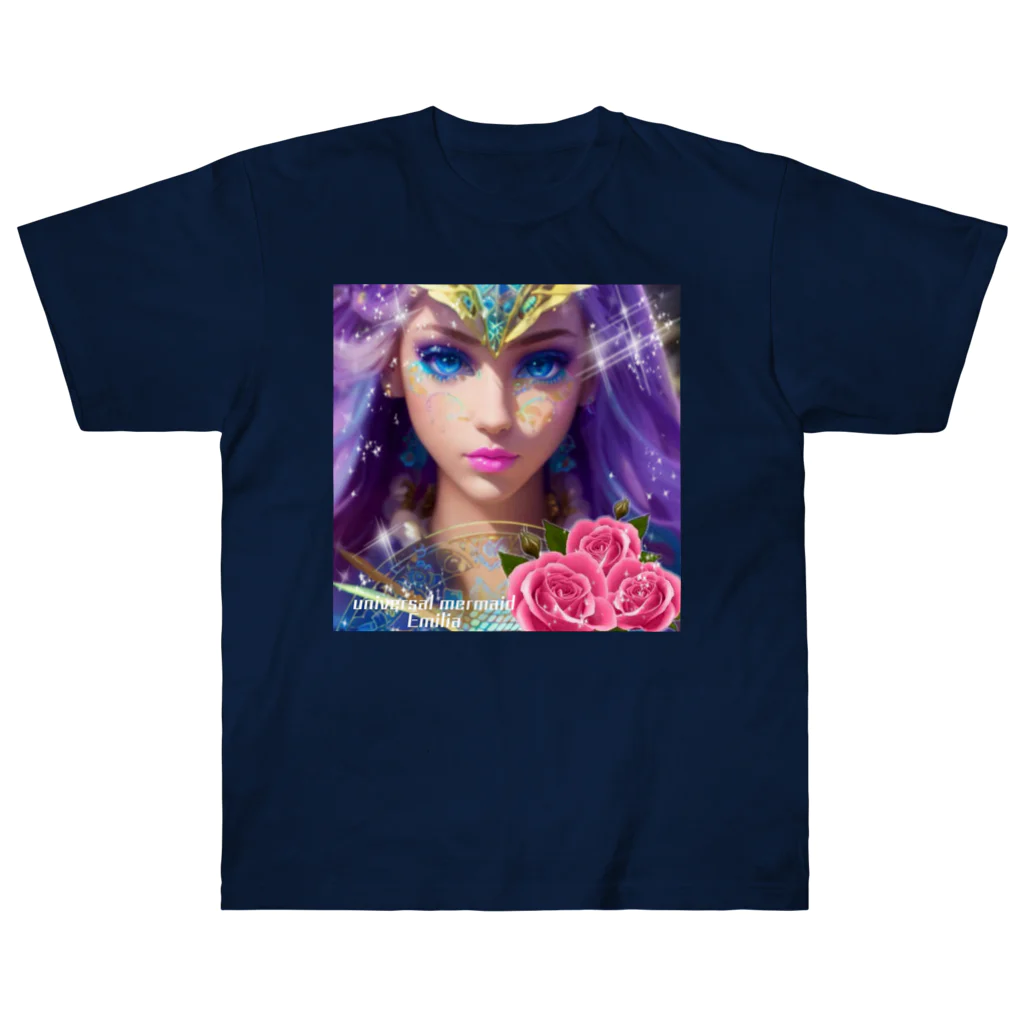 💖宇宙整体♪🌈♪こころからだチャンネル♪💖のuniversal mermaid Emilia Heavyweight T-Shirt