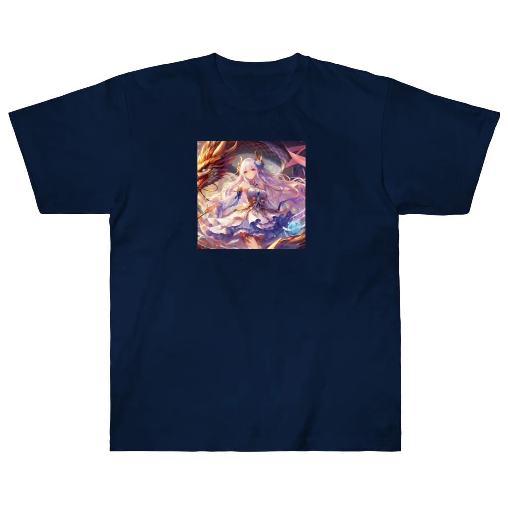 終わらない夢🌈の魔法を操る少女と守護龍✨シリーズ① Heavyweight T-Shirt