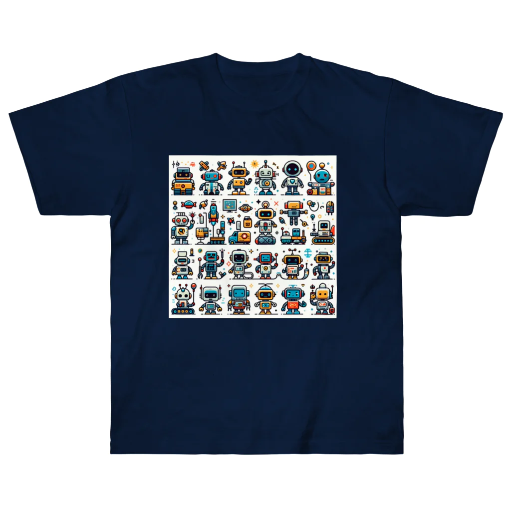 ロボットグッズshopのロボットいっぱい３！ ヘビーウェイトTシャツ