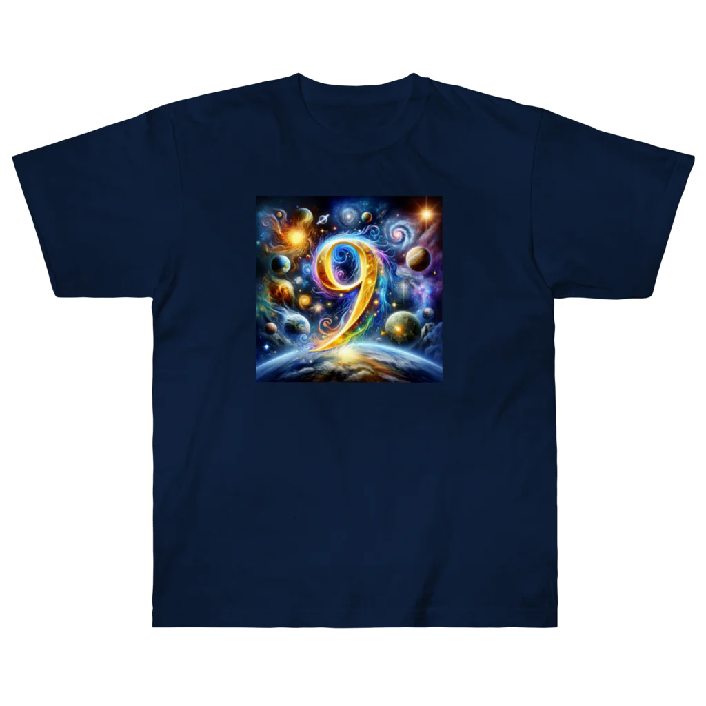 Super_Bluemoonの神秘的な数字 No.9🎵 ヘビーウェイトTシャツ