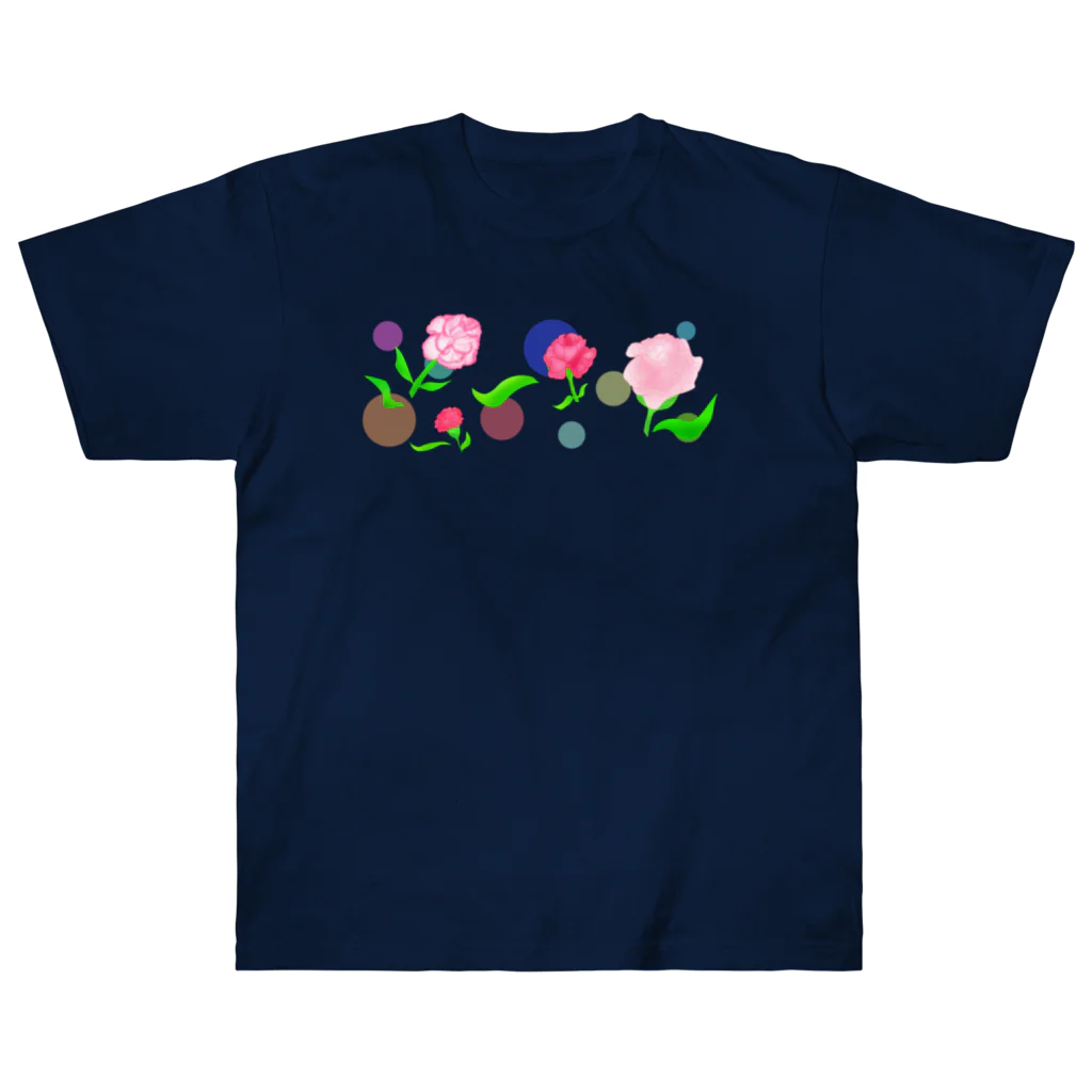 Lily bird（リリーバード）のカーネーションと水玉模様 ヘビーウェイトTシャツ