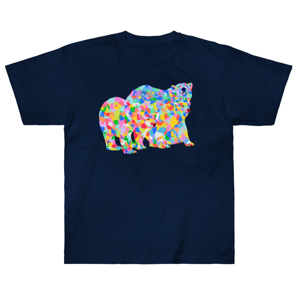 meiroのカラフルなシロクマ Heavyweight T-Shirt