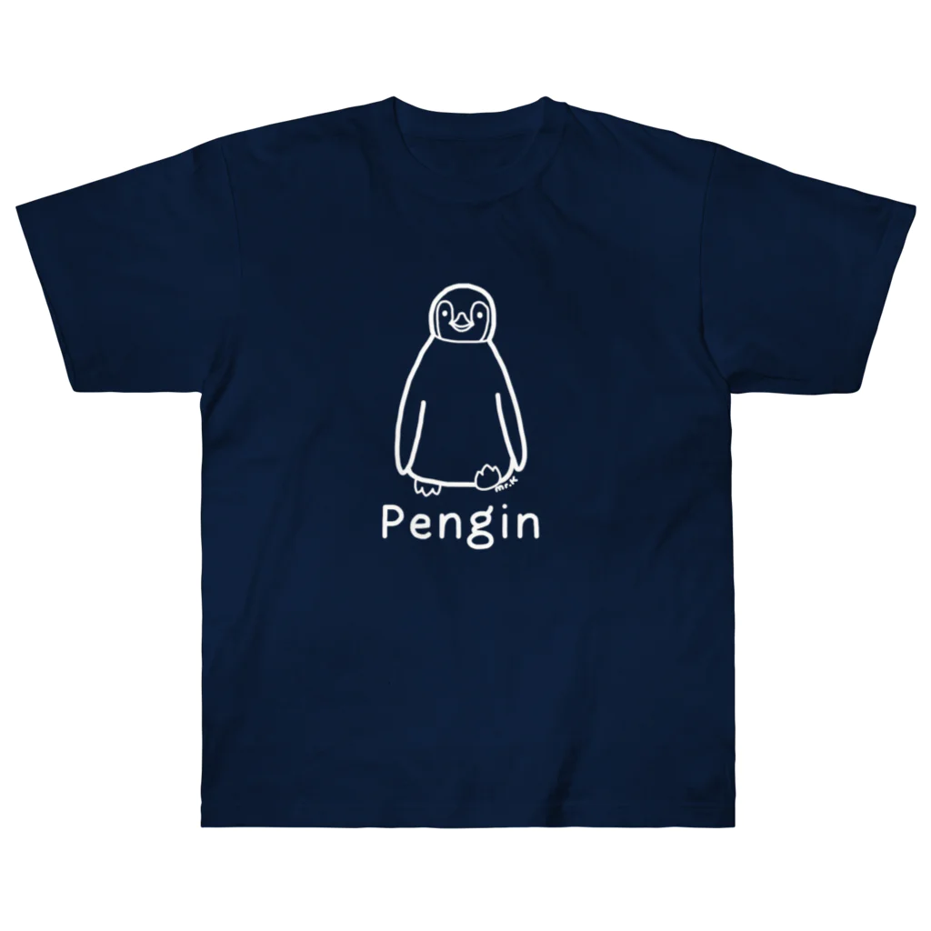 MrKShirtsのPengin (ペンギン) 白デザイン ヘビーウェイトTシャツ