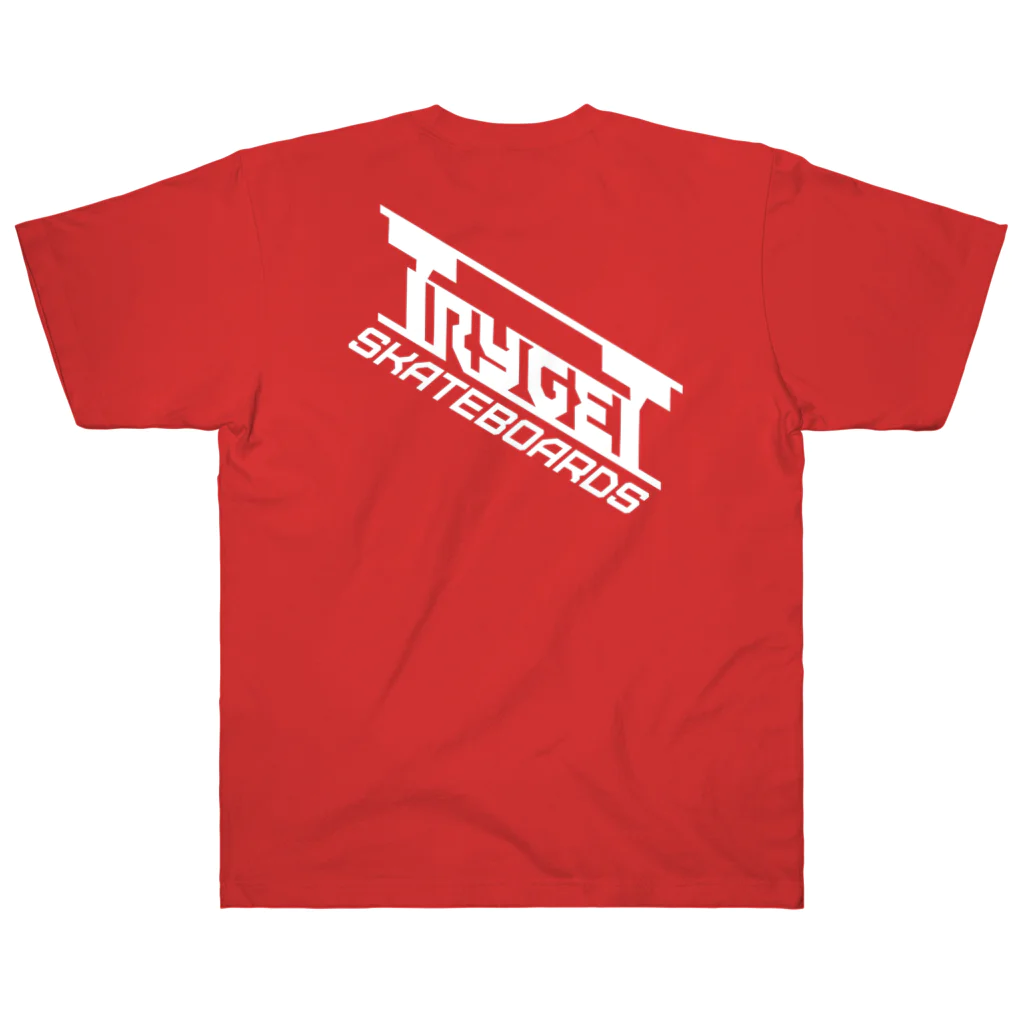 TRYGETサンプル実験中のTRYGET 赤 ヘビーウェイトTシャツ