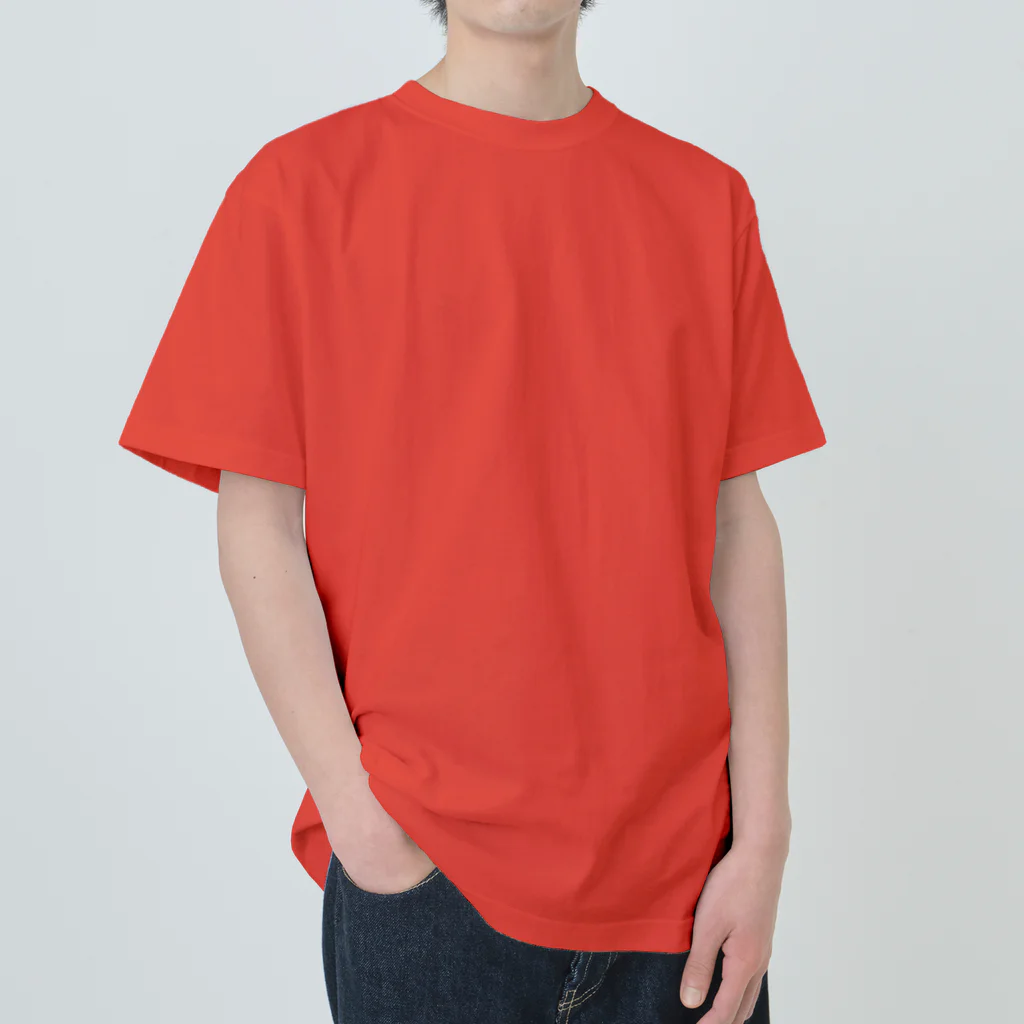 PALA's SHOP　cool、シュール、古風、和風、のcaution「parallelworld」ー立入禁止(バックプリント) Heavyweight T-Shirt