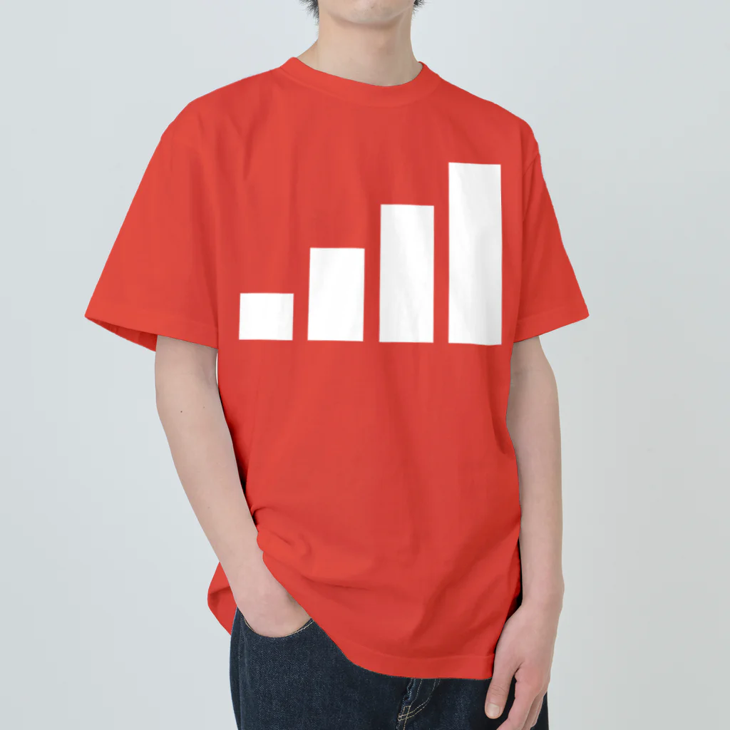 PyriteDesignのアンテナ4本【Tシャツ】【前面いっぱい】【デザイン色：白】 Heavyweight T-Shirt