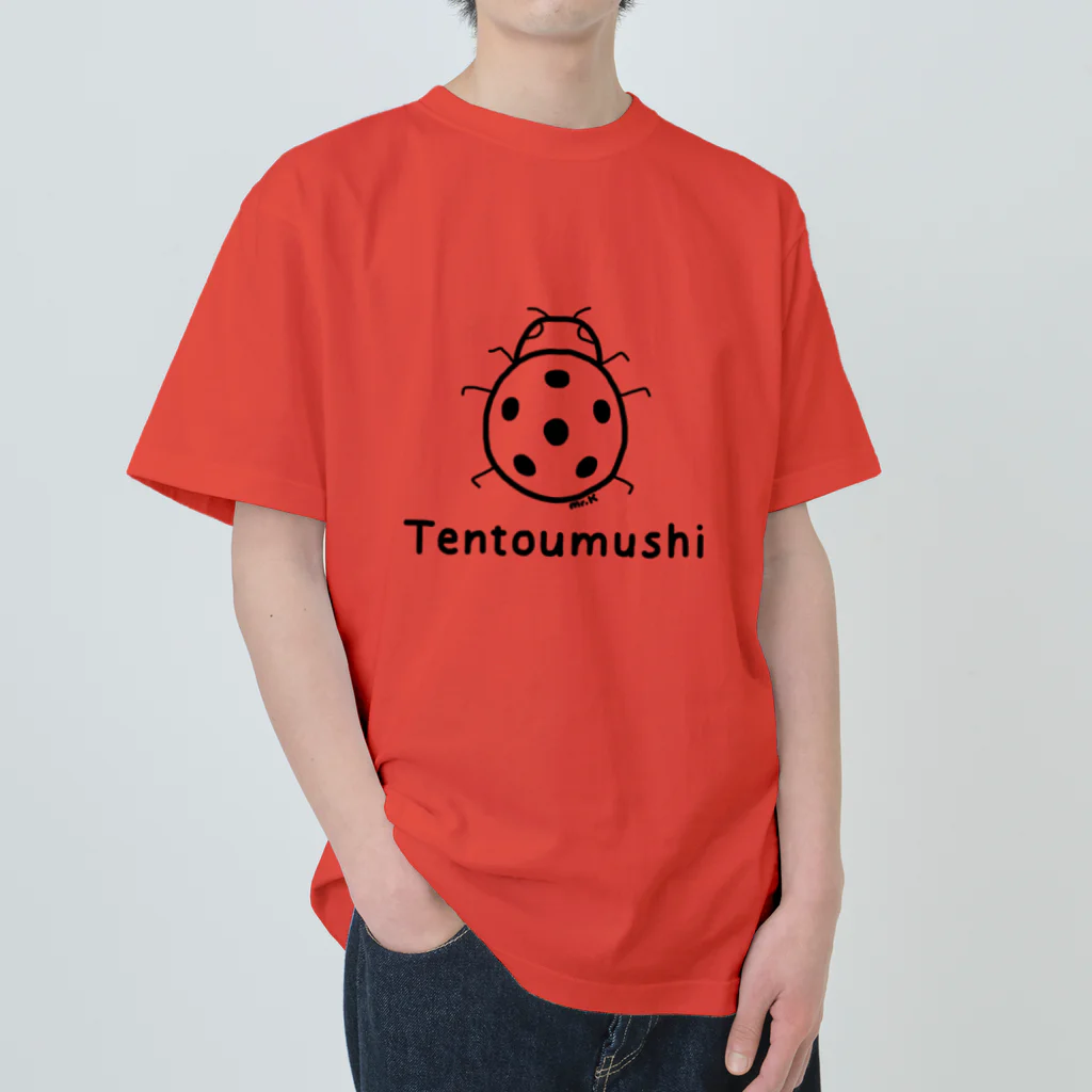 MrKShirtsのTentoumushi (てんとう虫) 黒デザイン ヘビーウェイトTシャツ