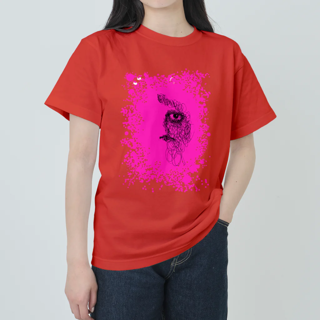 工房ＨＡＮＺＯＵのラフ画 No.2 PINK ヘビーウェイトTシャツ