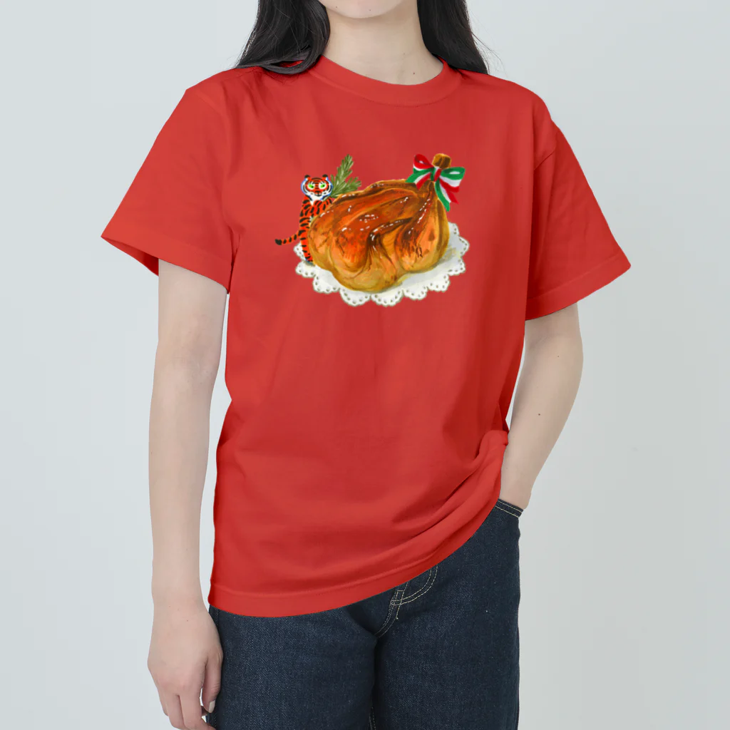 segasworksのローストチキンとトラちゃん ヘビーウェイトTシャツ