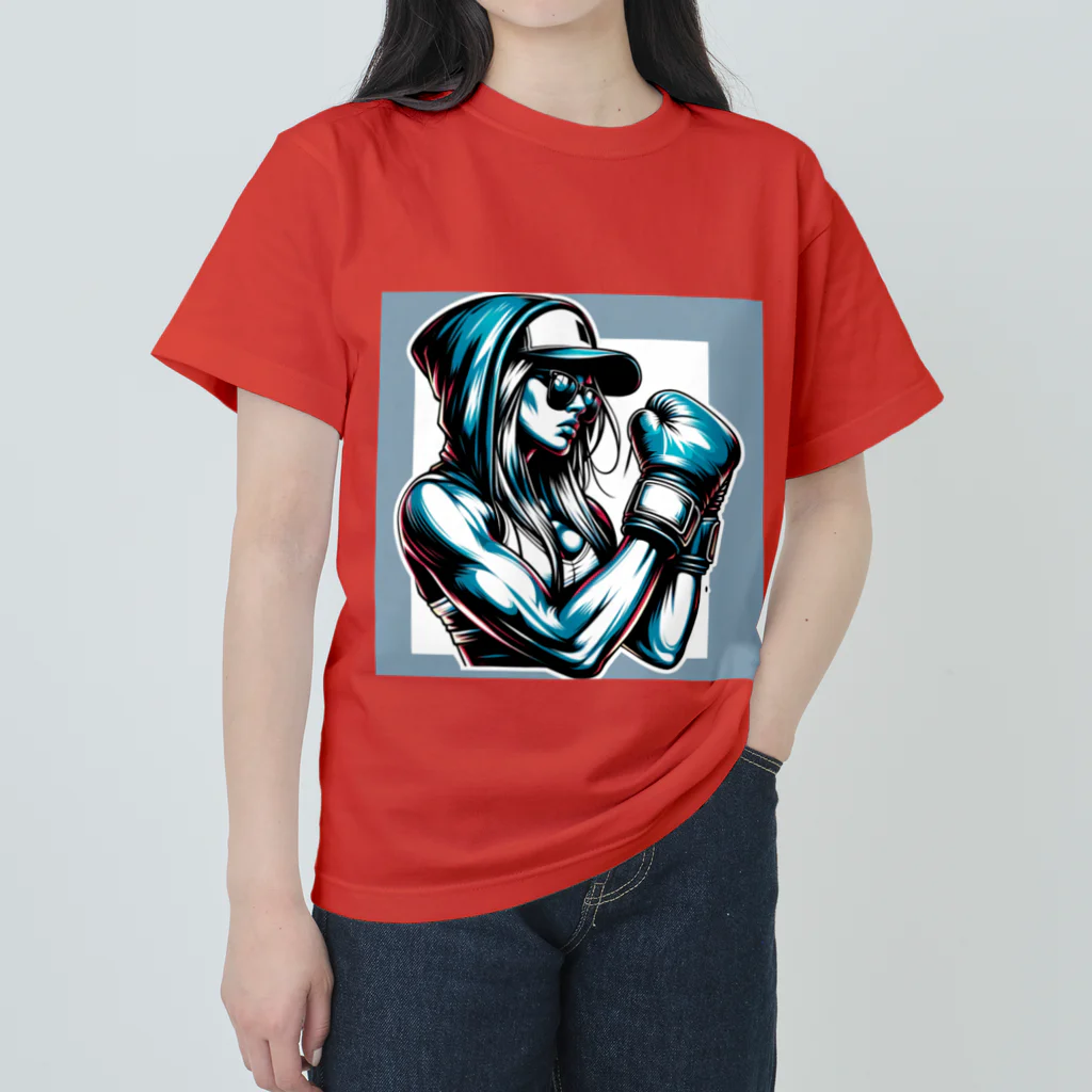 NATTOMOのボクシング女子 Heavyweight T-Shirt