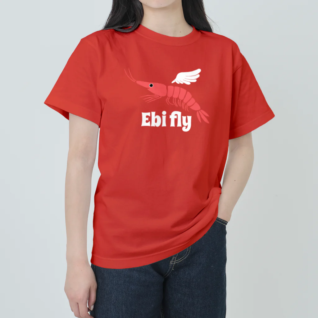 コザクラデザイン ショップのエビフライ くん ヘビーウェイトTシャツ