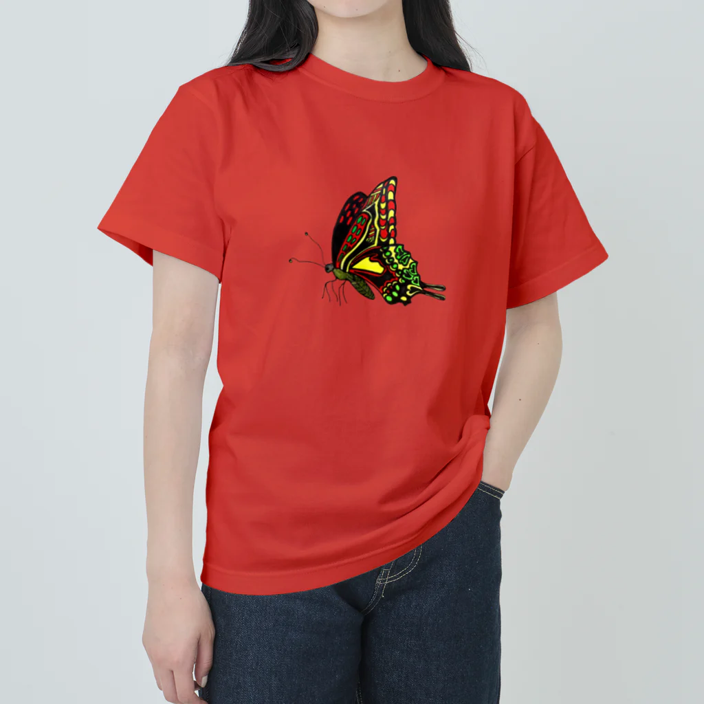 Piercemotion の蝶々 ヘビーウェイトTシャツ