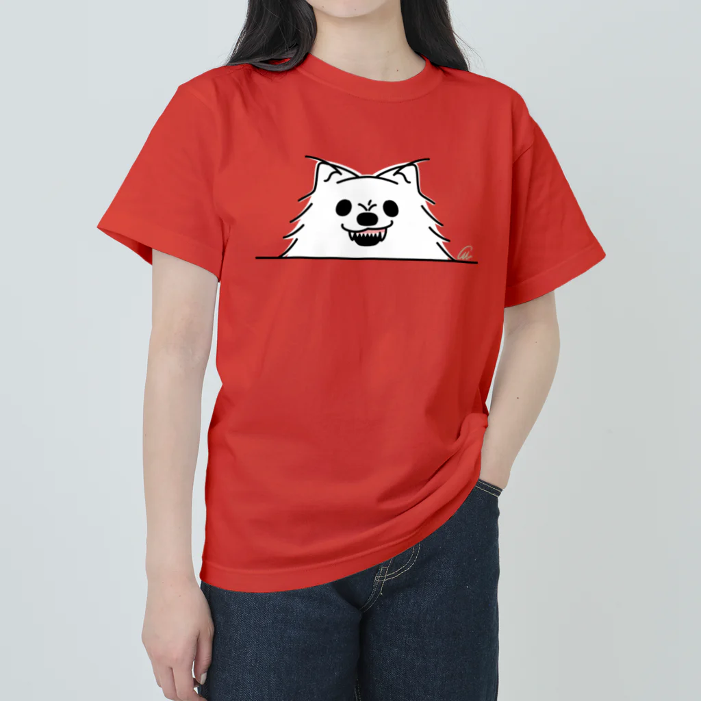 イラスト MONYAAT のポメラニアンっ！*しかも怒っ！ Heavyweight T-Shirt