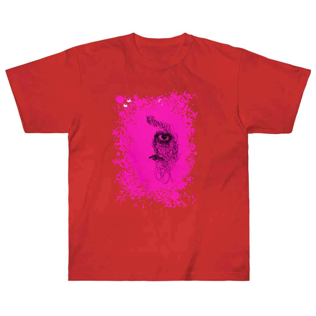 工房ＨＡＮＺＯＵのラフ画 No.2 PINK ヘビーウェイトTシャツ