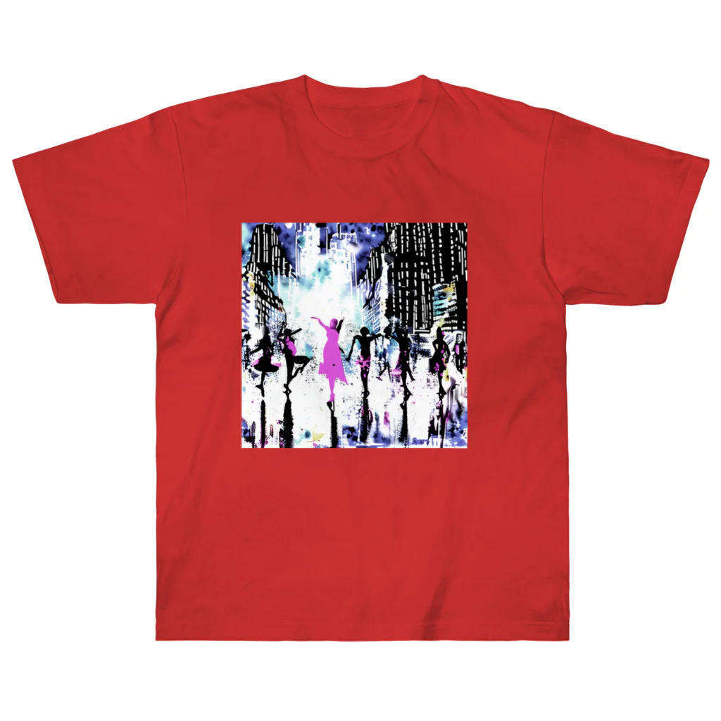 Moichi Designs Shop-2023のnew york dancer Heavyweight T-Shirt