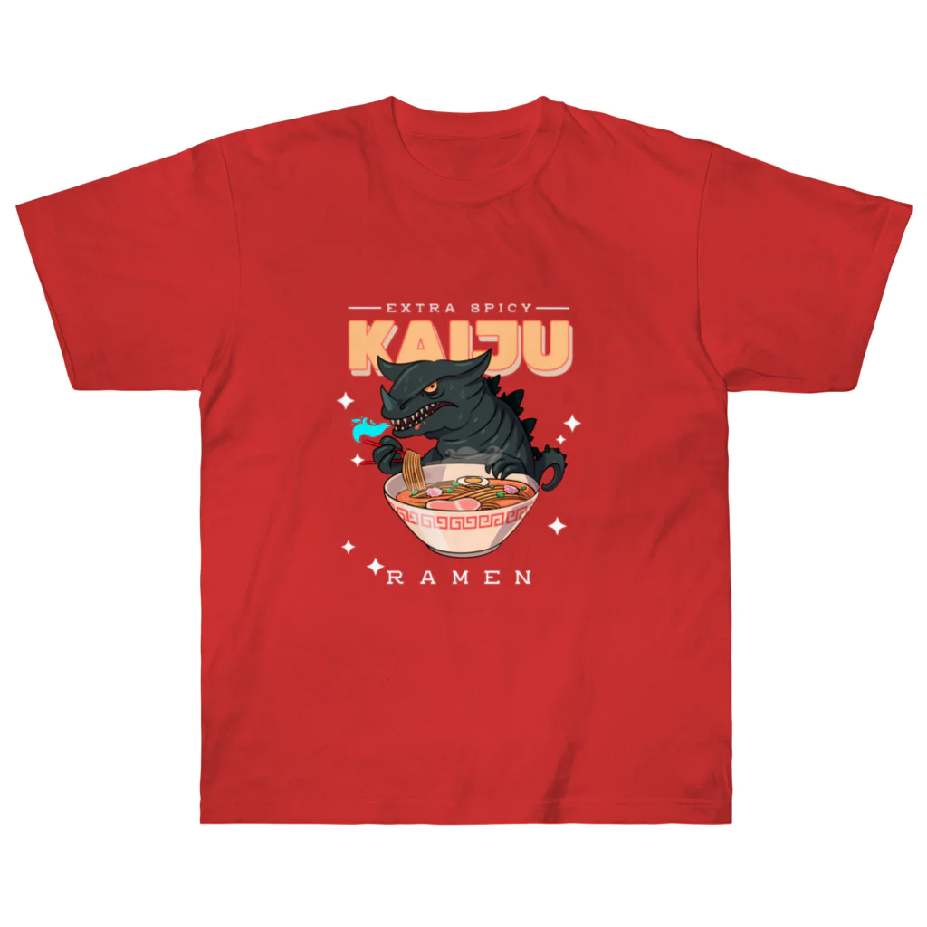 World_Teesのレトロアニメ怪獣ラーメン  ヘビーウェイトTシャツ