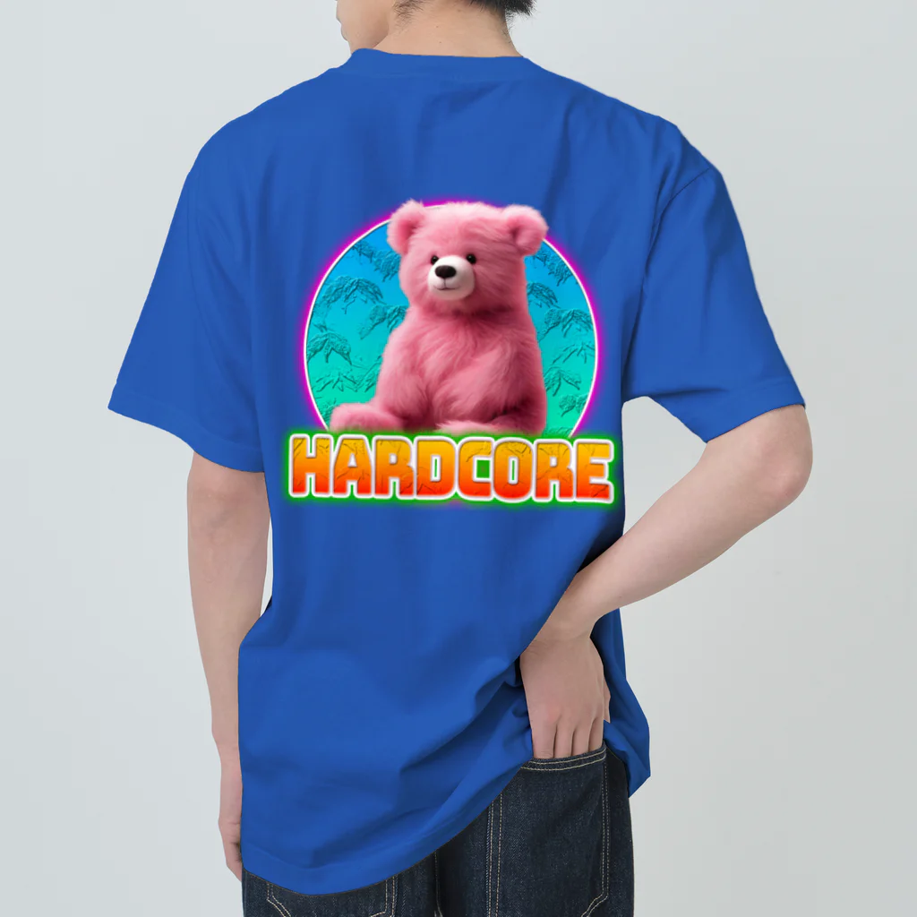 てくのちゃんのHARDCOREピンクのクマちゃん Heavyweight T-Shirt