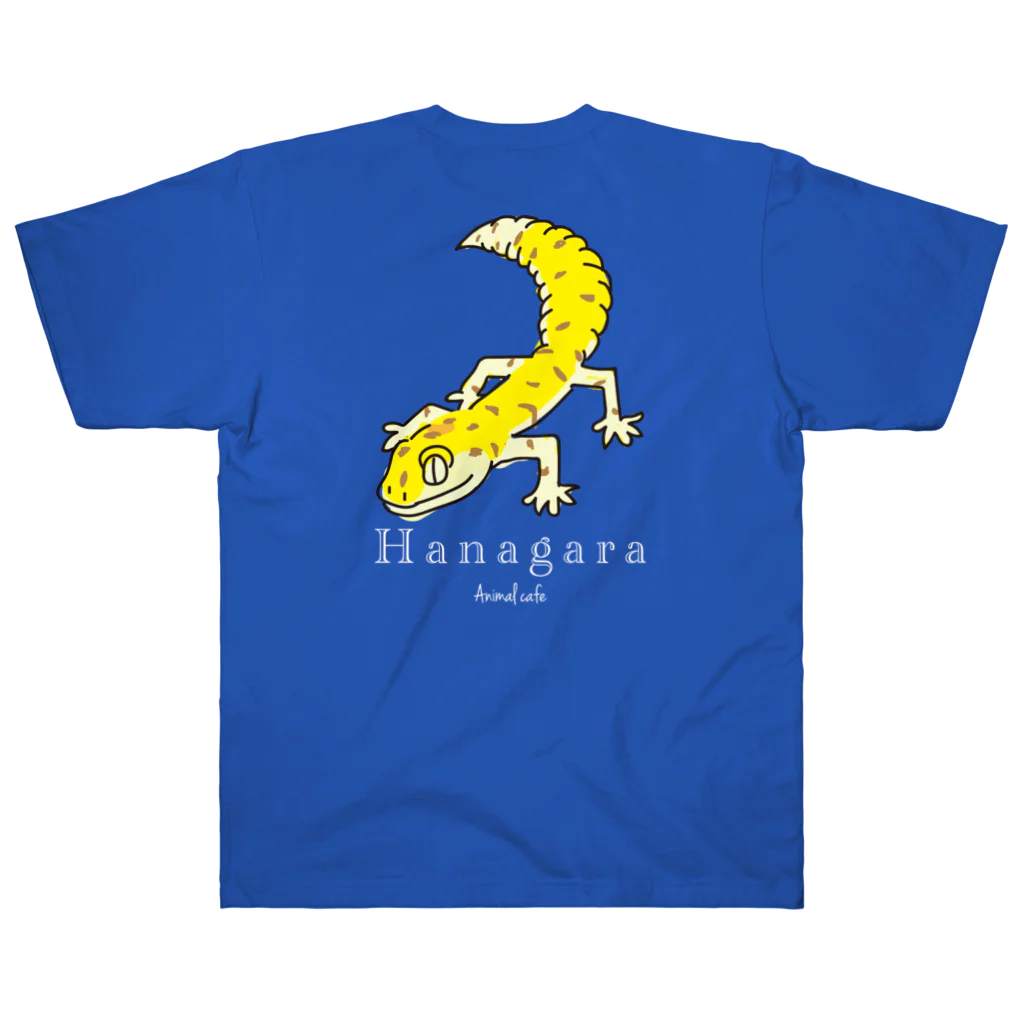 Hanagara animal cafeのモモンガと花柄アニマルカフェのロゴ入り。 Heavyweight T-Shirt