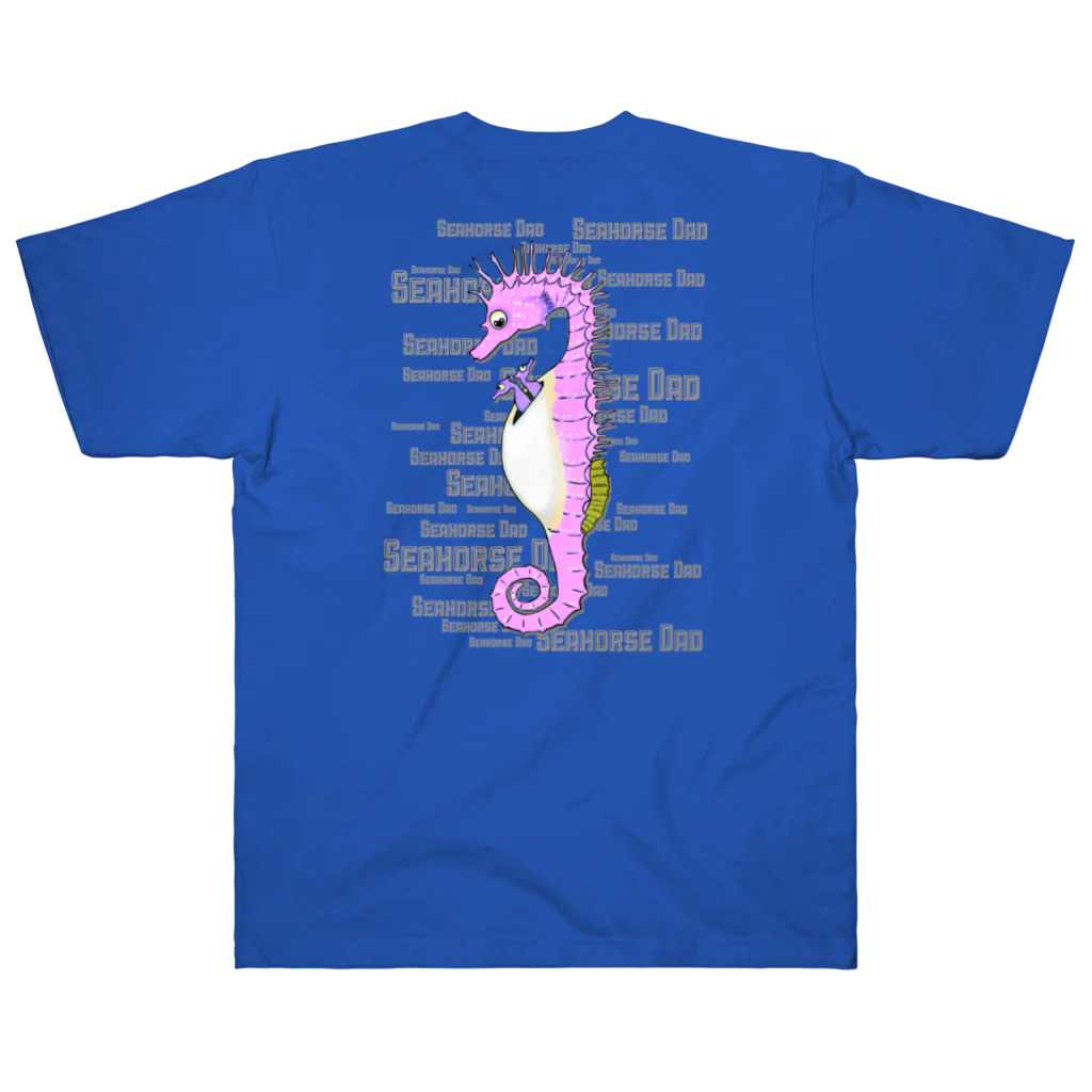 LalaHangeulのSeahorse Dad バックプリント Heavyweight T-Shirt