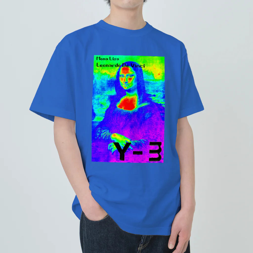 B-ig S-ilhouette Y-mのY-m digital thermography Monna Lisa  Heavyweight T-Shirt