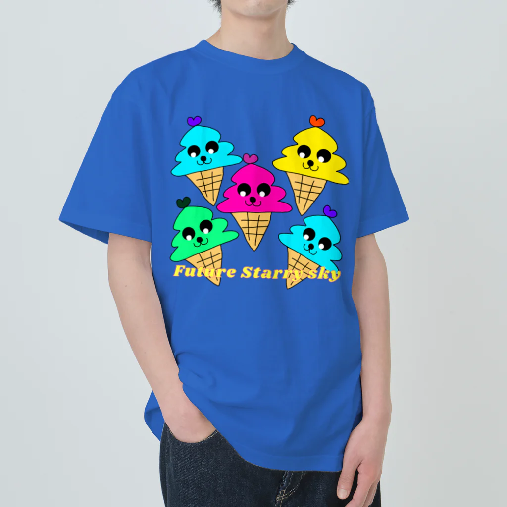 Future Starry Skyのソフトクリーム🍦 Heavyweight T-Shirt