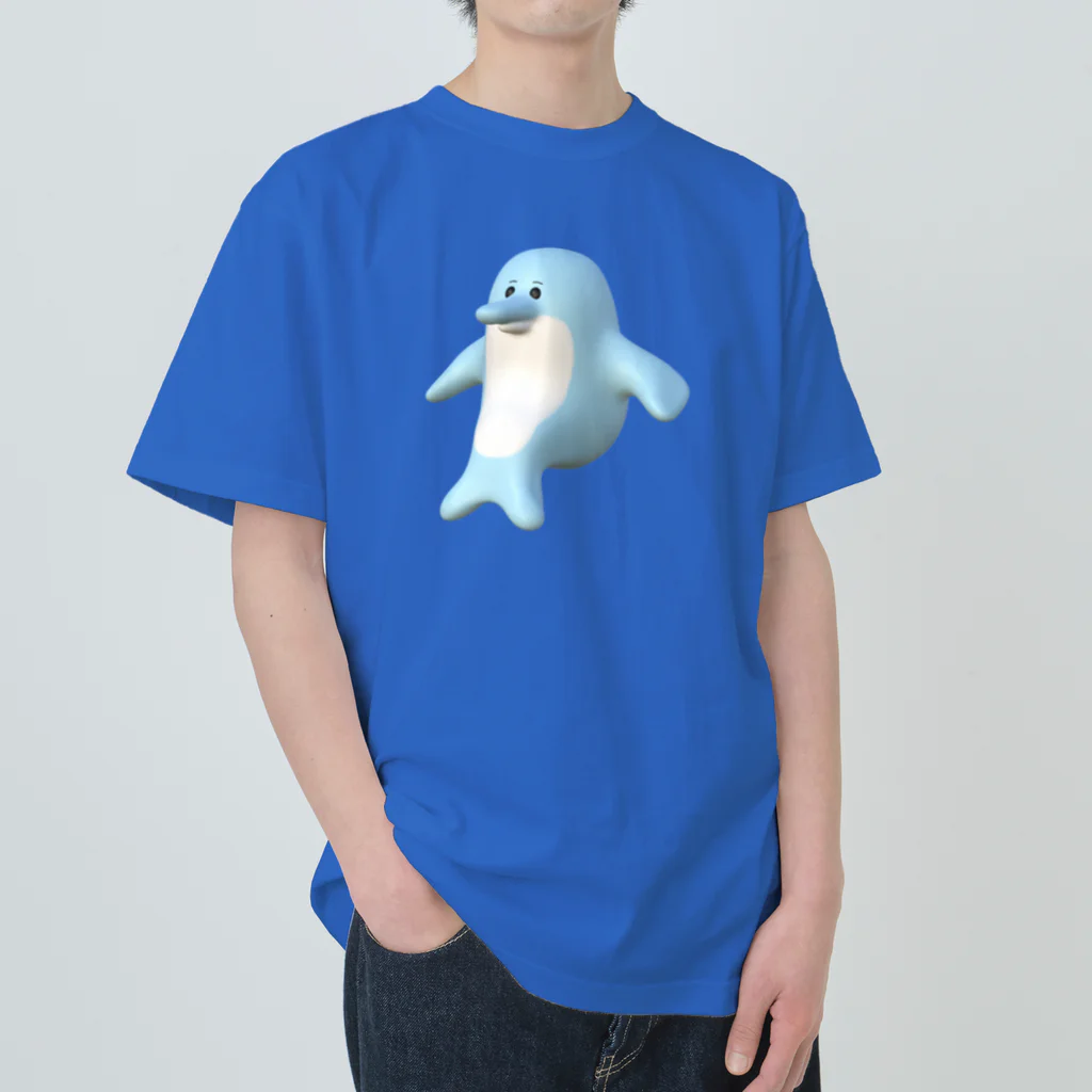 yukkeのイルカ（3D） ヘビーウェイトTシャツ