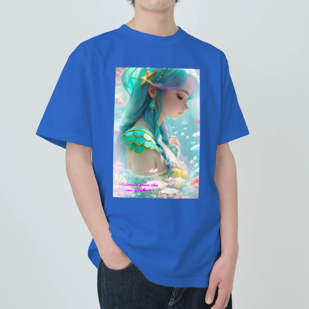 💖宇宙整体♪🌈♪こころからだチャンネル♪💖のMermaid from the sea LARA Heavyweight T-Shirt