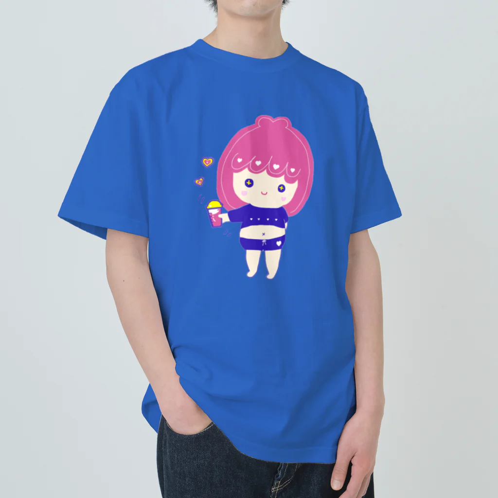 rurugirlのプロテイン女子（ロゴなし） ヘビーウェイトTシャツ