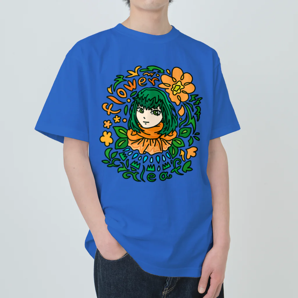 ハナドリカ SUZURI店の花と緑の使い手 ヘビーウェイトTシャツ