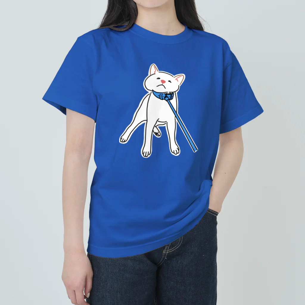 しろいいぬのいやいや白柴(白地あり) ヘビーウェイトTシャツ