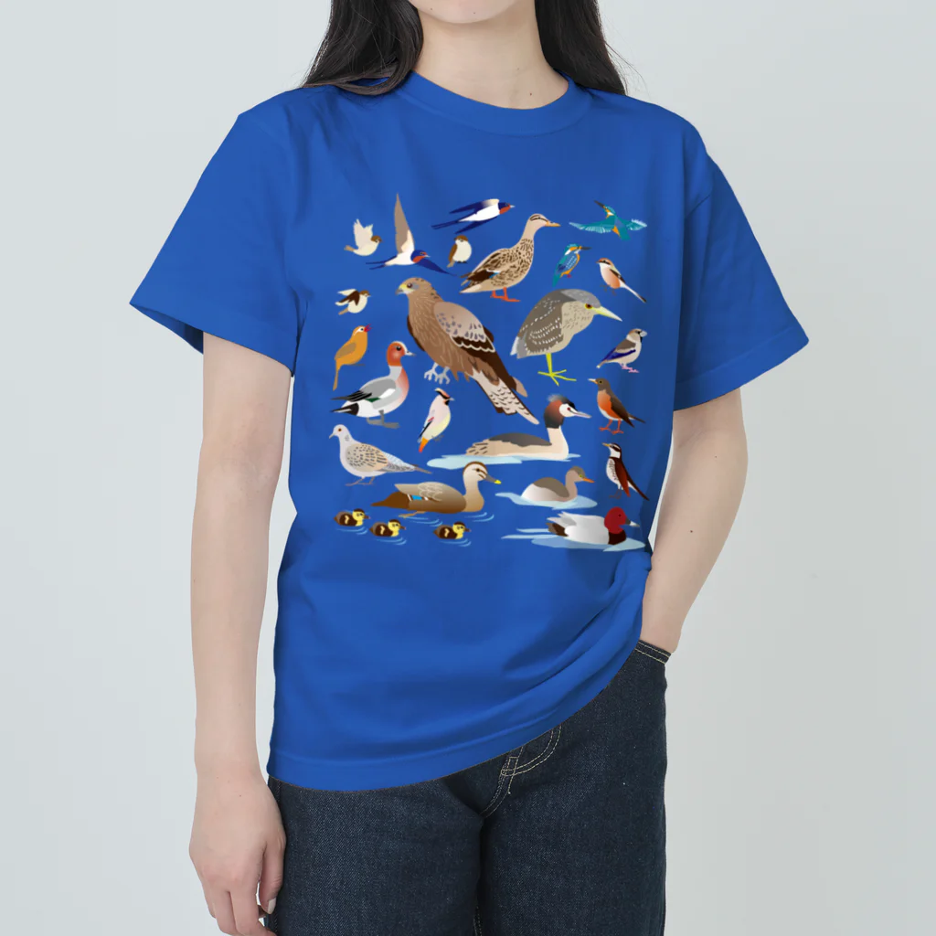 エダマメトイチ雑貨店の鳥図鑑 3 大 Heavyweight T-Shirt