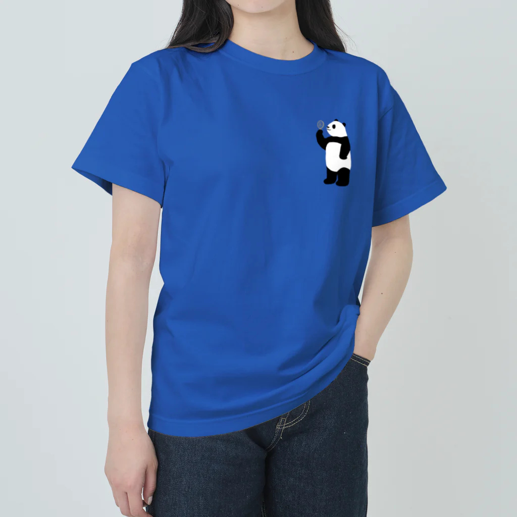 パンダむんのハンディファン(ワンポイント) Heavyweight T-Shirt