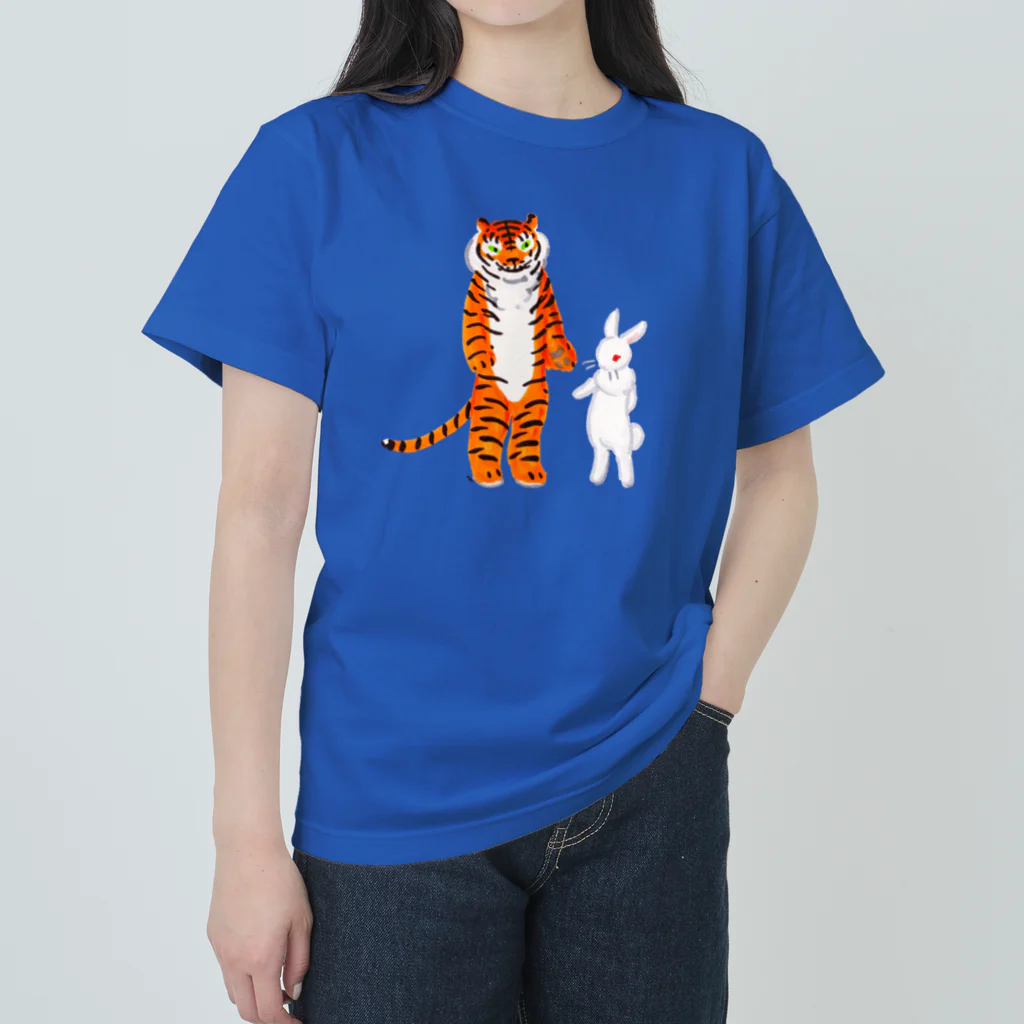 segasworksのトラちゃんとウサギちゃん ヘビーウェイトTシャツ