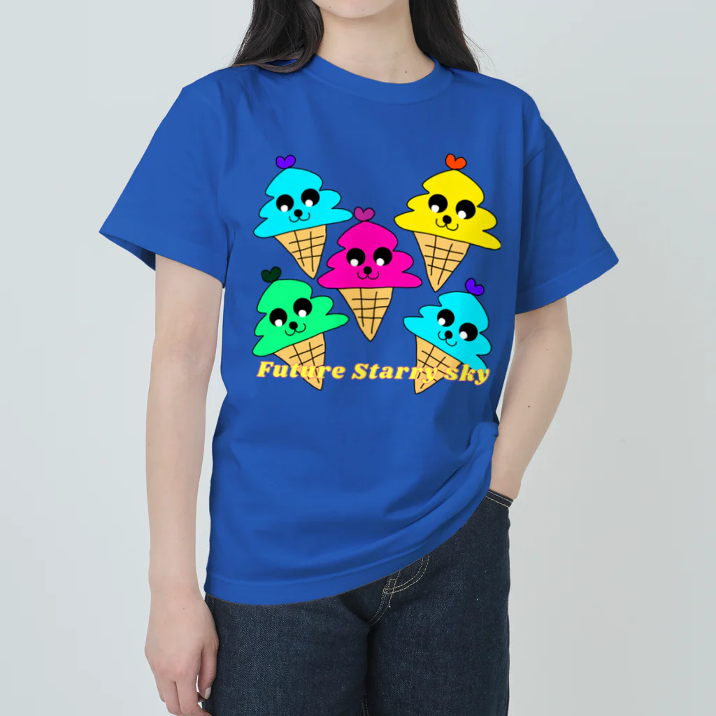 Future Starry Skyのソフトクリーム🍦 ヘビーウェイトTシャツ