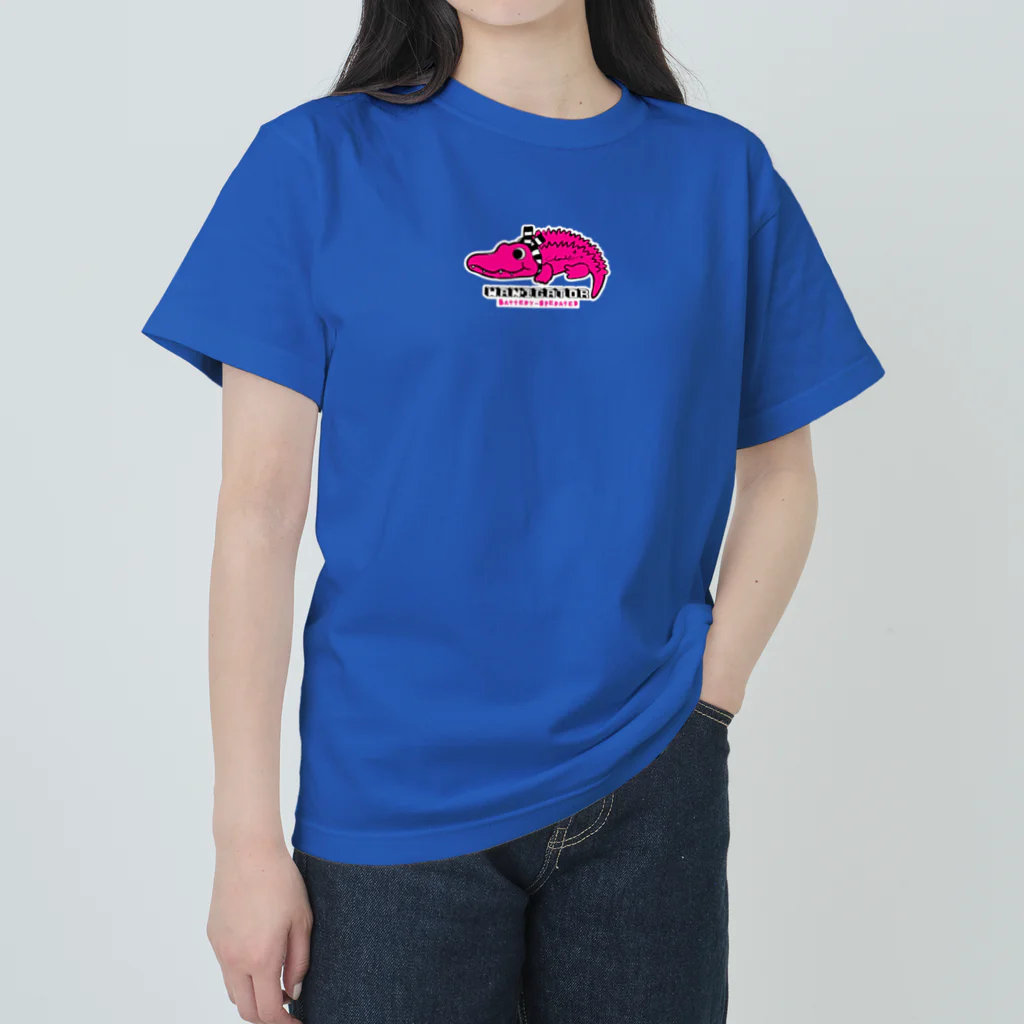 loveclonesのワニくん ピンク 0624 WANIGATOR ロゴ ヘビーウェイトTシャツ