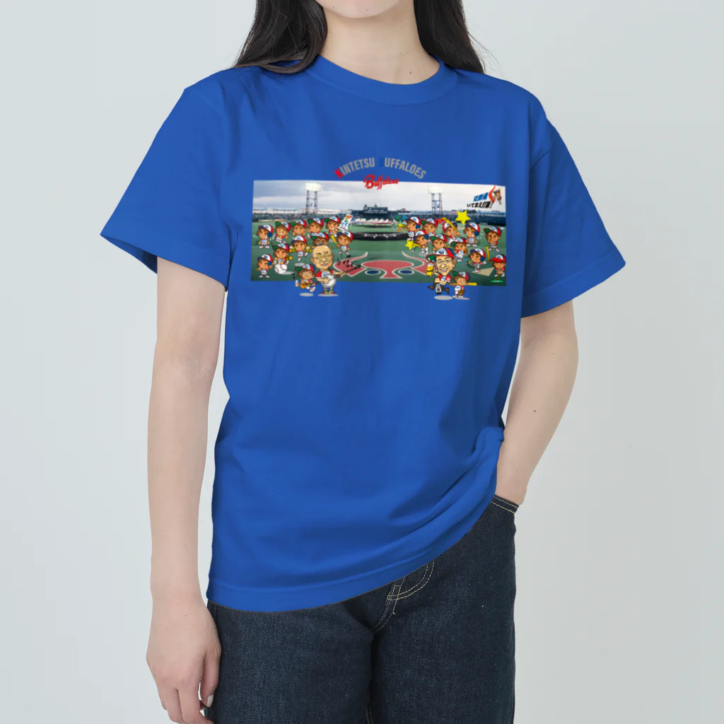 似顔絵 オーダーメイド展開／たんねん工房の梶野さん・伊藤さん／ツーショット Heavyweight T-Shirt